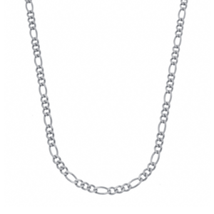 Corrente Prateada Masculina Elo 3 por 1 - 45cm