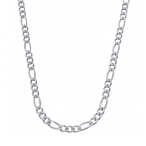Corrente Prateada Masculina Elo 3 por 1 - 60cm